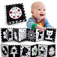 Womdee High Contrast Sensory Baby Toys Soft book,early Education Book,Infant Tummy Time Toys, Three-Dimensional Can Be Bitten and Tear Not Rotten Paper 0-3 Years Old Newborn Toys