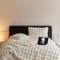 Sharpdo Winter Thickened Rabbit Fleece Blanket, Bedroom Double-sided Plush blanket, Cozy Fluffy Soft Warm Nap Blanket, 180*200 cm
