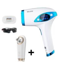 MLAY T4 IPL Hair Removal Device, At-Home Laser Hair Removal With Ice Cooling, 500,000 Flashes, 5 Energy Levels, Permanent Painless Epilation For Face Back Leg Arm Armpit Bikini Line