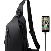 Skycare Sling Crossbody Bag Small Shoulder Backpack for Men Waterproof Slim Chest Bags Casual Daypack for Travel Cycling