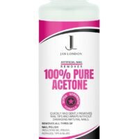 JAN LONDON 100% Pure Acetone Nail Polish Remover for UV/LED Gel, Acrylic Nails, and Nail Varnish Soak Off Professional Strength, Fast-Acting Formula, 125ml