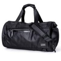 ARCTIC HUNTER Gym Bag with Shoes Compartment, Waterproof Travel Duffel Hand Bag Large Size for Men and Women, Black