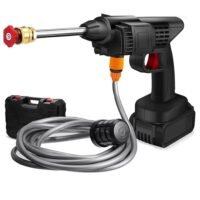 Generic 48V 25000mAh 30Bar Cordless High Pressure Car Washer with Nozzles Water Gun Set Garden Cleaning Jet Washing Machine Multi Purpose With Uk 3 Pin Adapter