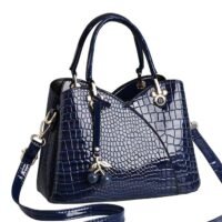 Yolu Crocodile Texture PU Leather Handbag, Women Leather Crossbody Bag