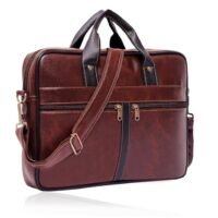 Bagneeds Men's Brown PU Leather Laptop Messenger Bag Satchel for Men and Women - Elegant & Durable (SXY9)