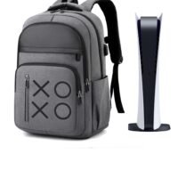 XICEN Laptop Backpack Game Console Backpack with USB Port for PS5/PS4 Large Capacity Carrying Storage Bag Waterproof Business Travel Computer Backpack