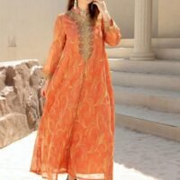 Abaya Style Robe with Printed Pattern Loose Fit Women Daily Casual Versatile Long Skirt Commuter Long Skirt