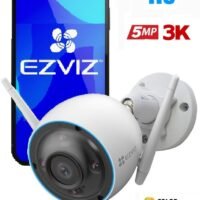 EZVIZ H3 3K 5 Mp Resolution Smart Surveillance Camera Color Night Vision Ip67 Weatherproof Design Waving Hand Recognition And Control H.265 Video Technology Two Way Talk