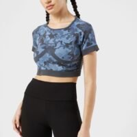 FRWD Printed Cutout Back Longline Sports Bra