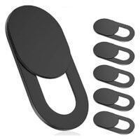 Generic 6pcs Webcam Cover Ultra Thin for Laptop, PC, Computer, Apple MacBook, iPad, Cell Phone, etc. 0.027inch thick net block to protect your privacy and security ?Black