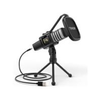 TONOR USB Microphone, TONOR Cardioid Condenser Computer PC Mic with Tripod Stand, Pop Filter, Shock Mount for Gaming, Streaming, Podcasting, YouTube, Voice Over, Twitch, Compatible with Laptop Desktop, TC30