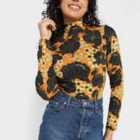 MONKI Floral Print Top