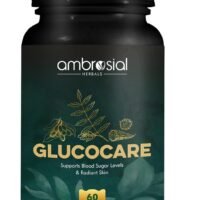 ambrosial Glucocare Bitter Melon Neem Black Plum (Jamun) Sugar Support Helps In Balancing Blood Sugar 100% Natural Ingredients 60 Tablets