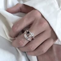 Generic Vintage Bamboo Joint Zircon Open Ring - Elegant, Light Luxury, and Unique with a High-End Feel