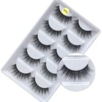 ORiTi ORiTi False Eyelashes, 5 Pairs 3D Natural Fluffy Fake Lashes, Hand-made Dramatic Thick Crossed Cluster Fake Eye Lashes,Reusable Soft Long Lashes Pack for Makeup (F850)