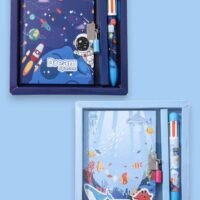 ZCM-HAPPY 2 PCS Handbook Gift Box Set Children's Diary with Password Lock and Multicolor Pen, Ideal for Primary School Student Prizes and Gifts