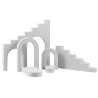 Generic Hard Foam Decorative Backdrop Posing Ornaments for Lipstick Jewelry Perfume Makeup Tools White