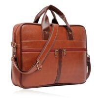 Bagneeds Men's Brown PU Leather Laptop Messenger Bag Satchel for Men and Women - Elegant & Durable (NQ4L)