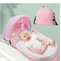 MIXDE Baby Travel Portable Mobile Crib Foldable Newborn Multi-function Folding Bed With Toys Multipurpose Mummy Diaper Bag