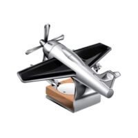 Generic Helicopter Car Air Freshener Solar Energy, Auto Rotating Interior Decoration Accessories Solar Powered Aromatherapy Diffuser(Black Sliver)