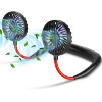 Generic "RGB LED Neck Fan  4000mAh Rechargeable USB Battery, Black"