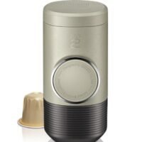 MINIPRESSO NS2 - Portable Espresso Machine for Coffee Capsules, Eco-Friendly, Made Using Biomass, 18 Bar Powerful Extraction, Ultra Light Weight, Integrated Water Tank System - Beige