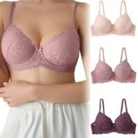 Generic 3Pcs Women Bra Comfortable Fabric Enhanced Breast Support Sagging Prevention