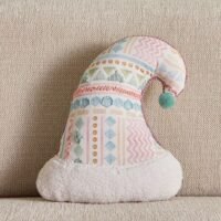 Glimmer Santa Cap Shaped Cushion 30 x 35 cm