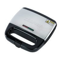 Portable Powerful 2 Slice sandwich Maker Grill maker with  Non-Stick Plates and Cool Touch Handle Indicator Light 750 W GSM6002 Black, Silver