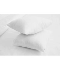 Maestro Maestro Luxury Cushion Filler 100% Cotton Downproof outer fabric 400 grams with Microfiber filling with Single Cord Piping, Size: 45 x 45, White