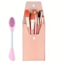 ORiTi 8Pcs Professional Make Up Brush Set Including Powder Brush Eyeshadow Brush Highlighter Brush And Other Makeup Tools - Orange