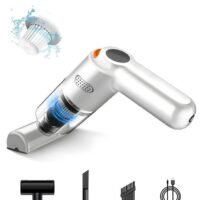 UNUNS HandHeld Cordless Cleaner,High Power USB Rechargeable Vacuum Cordless With 3 Suction Head,Hand Vacuum With Large Dirt Bowl,Washable Filter And Cleaning Brush