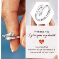 Adjustable Hug Ring Minimalist Modern Design Stylish and Trendy Couple's Matching Ring Unisex Design Adjustable Opening for Comfortable Fit Perfect Gift Idea
