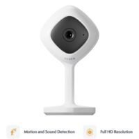 Tesla Smart Mini Security Camera Mini with Two-Way Talking, Motion & Sound Detection, works with Google, Alexa & Tesla Home App