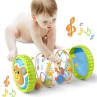 GROIC Crawling & Walking Baby Toys Inflatable Baby Roller Toy Beginner Crawl Along Game Ball Drop Maze Tummy Time Activity Center Early Development Jumbo Roller Rattle Toy Baby Toys for 6 Months