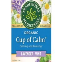 Traditional Medicinals Organic Cup of Calm, Ideal for Calming and Relaxing, Caffeine Free, 16 Tea Bags