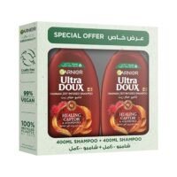 Ultra Doux Healing Cator & Almond Oils Shampoo 400+400 ml