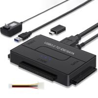 UNUNS SATA IDE To USB 3.0 Hard Drive Adapter,External Hard Drive Adapter Kit,Ultra Recovery Reader Converter For Universal 2.5" 3.5" IDE HDD/SSD,CD/DVD Optical Drives