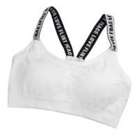 OUTAD Wrapped Chest Seamless Sports Bra White
