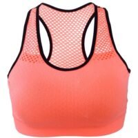 OUTAD Wireless Mesh Quick-Dry Sports Bra Orange Red