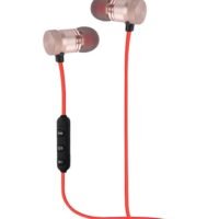 ZIDLI Bluetooth In-Ear Stereo Headphones Red/Beige