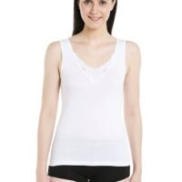 BYC Cotton V Neck Vest White