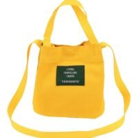 OUTAD Zipper Tote Bag Yellow