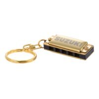 ammoon Suzuki Mini 5-Holes 10 Tone Harmonica Keychain Key