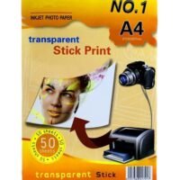 JOJO A4 Transparent Stick Print Inkjet Photo Paper