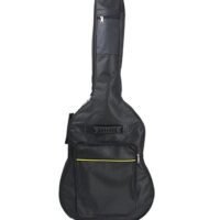 Mike Music Acoustic Guitar Bag Backpack With Dual Adjustable Shoulder Strap - Black