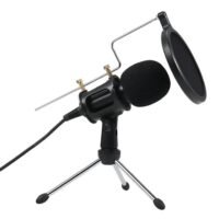 Generic Microphone Condenser With Stand C4805 Black