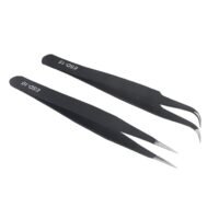 Generic 2-Piece Nail Art Tweezers Black