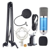 Generic 7 Piece Broadcasting Studio Recording Condenser Microphone Kit 1389799 Blue/Black/Silver