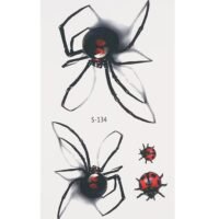 Generic Waterproof Animal Tattoo Sticker Black/Red